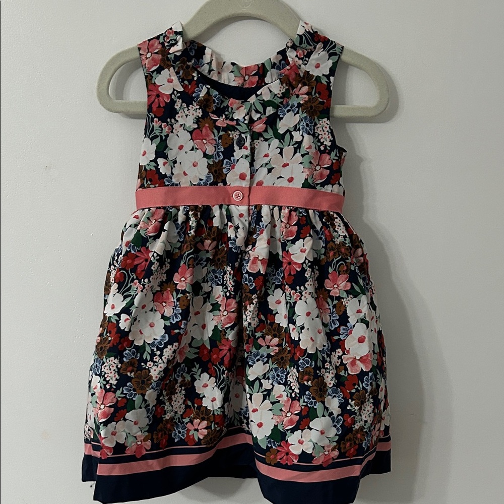 Janie and Jack A Study in Florals Tulle Dress 12/18 Months Navy Formal - Picture 8 of 13